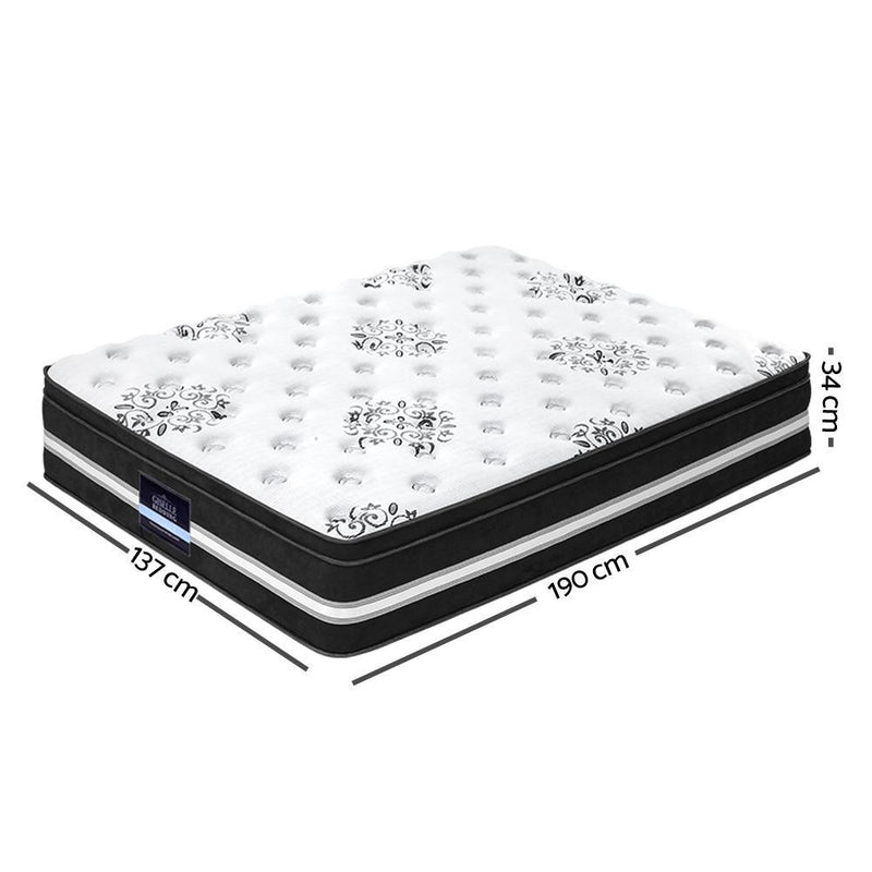 Double Size | Donegal Euro Top Cool Gel Pocket Spring Mattress (Medium Firm) - Rivercity House & Home Co. (ABN 18 642 972 209) - Affordable Modern Furniture Australia