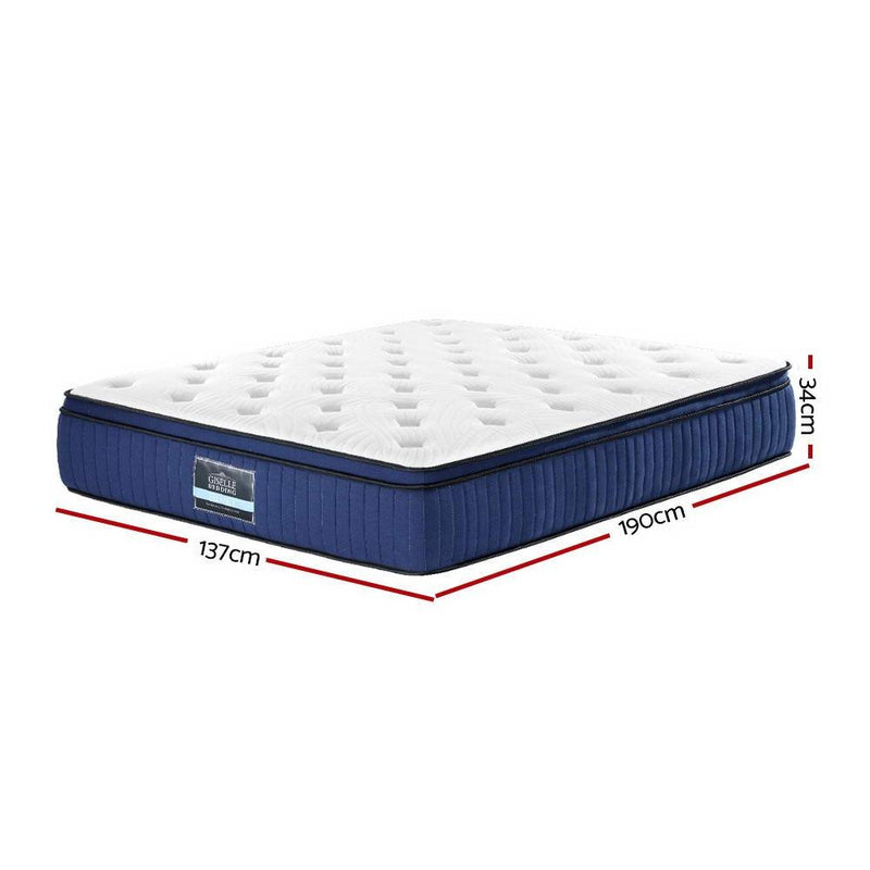Double Size | Franky Euro Top Cool Gel Pocket Spring Mattress (Medium Firm) - Rivercity House & Home Co. (ABN 18 642 972 209) - Affordable Modern Furniture Australia