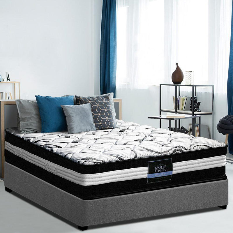 Double Size | Mykonos Euro Top Pocket Spring Mattress (Medium Firm) - Furniture > Mattresses - Rivercity House And Home Co.