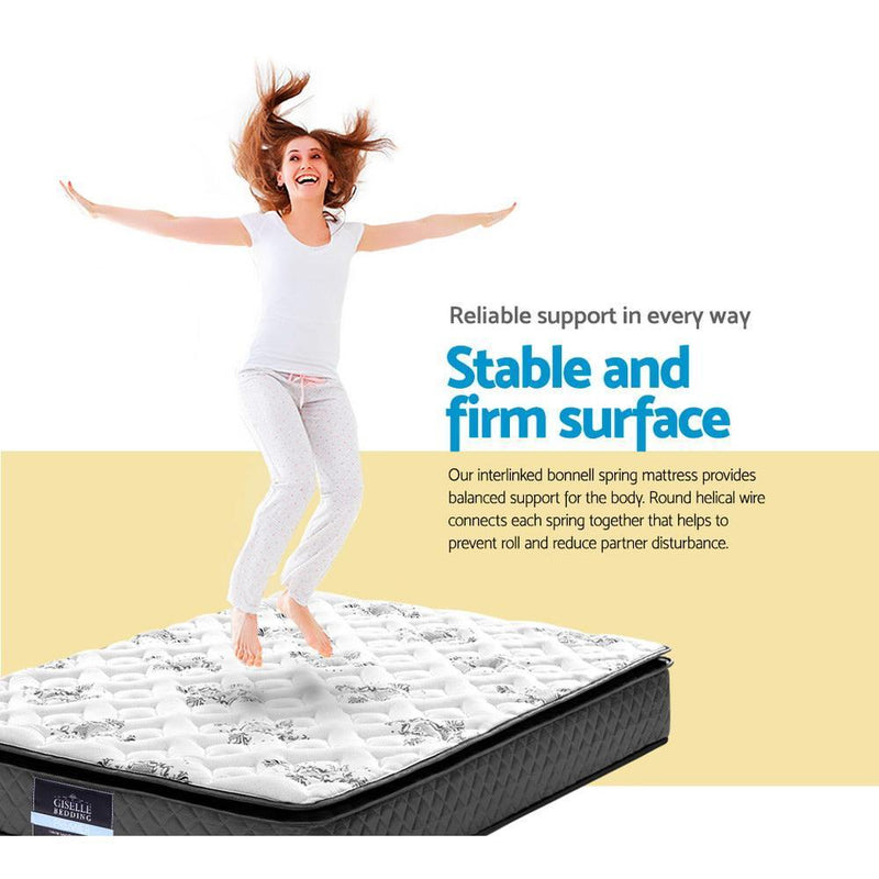 Double Size | Rocco Bonnell Spring Pillow Top Mattress (Medium) - Rivercity House & Home Co. (ABN 18 642 972 209) - Affordable Modern Furniture Australia