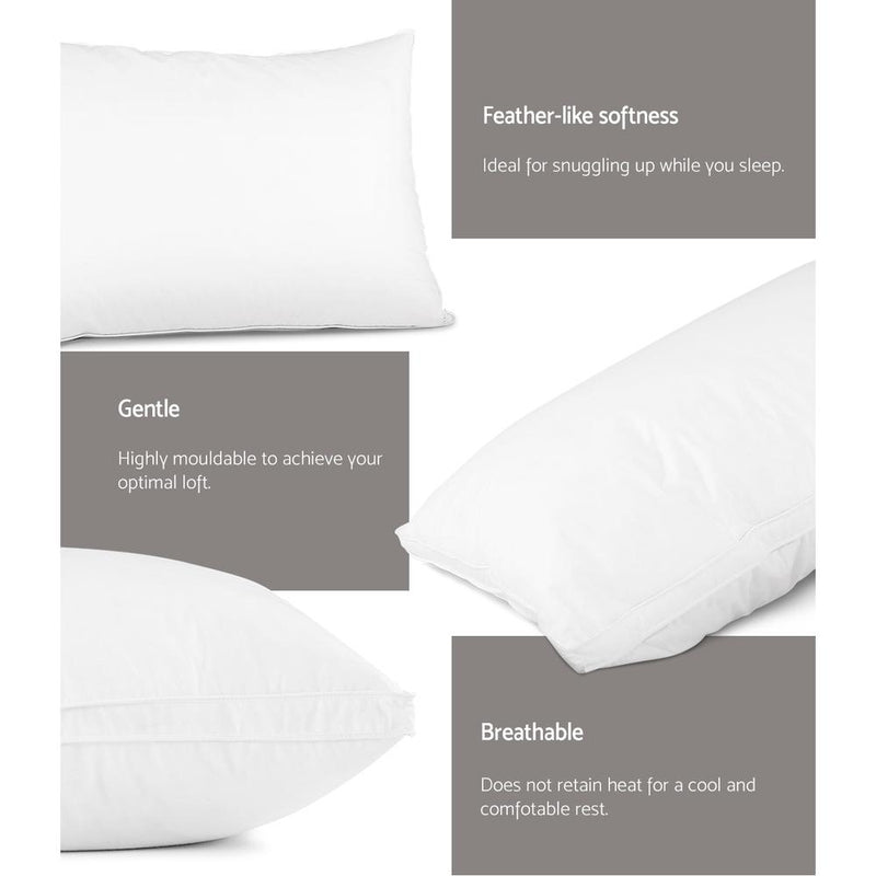 Duck Feather Down Twin Pack Pillows - Rivercity House & Home Co. (ABN 18 642 972 209) - Affordable Modern Furniture Australia