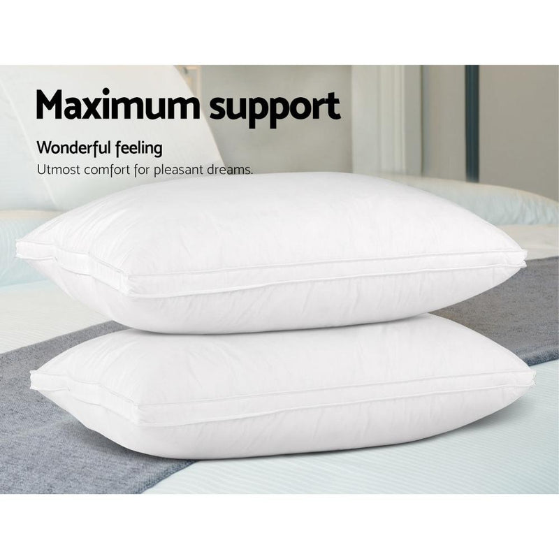 Duck Feather Down Twin Pack Pillows - Rivercity House & Home Co. (ABN 18 642 972 209) - Affordable Modern Furniture Australia