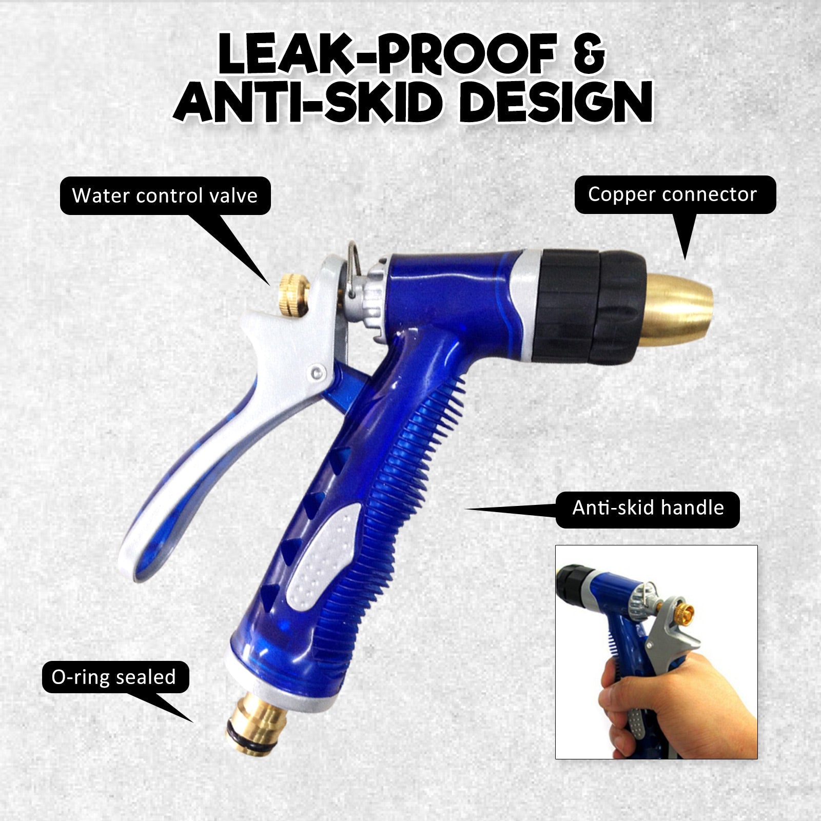 Dynamic Power Garden Water Hose 20M Retractable Rewind Reel + Brass Gun - Home & Garden > Garden Tools - Rivercity House & Home Co. (ABN 18 642 972 209) - Affordable Modern Furniture Australia