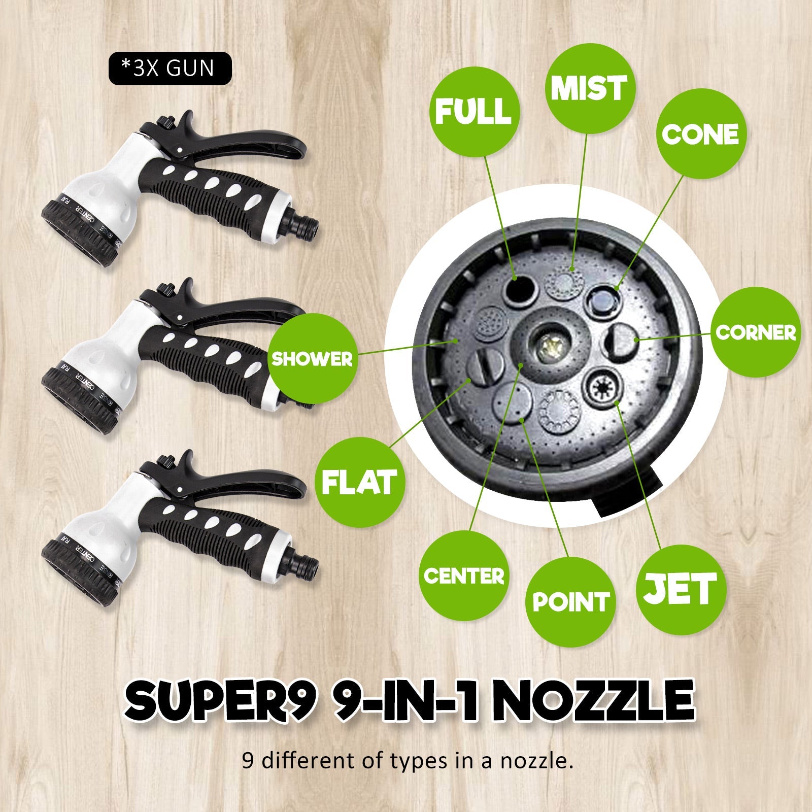 Dynamic Power Garden Water Hose 20M Retractable Rewind Reel + Brass Gun - Home & Garden > Garden Tools - Rivercity House & Home Co. (ABN 18 642 972 209) - Affordable Modern Furniture Australia