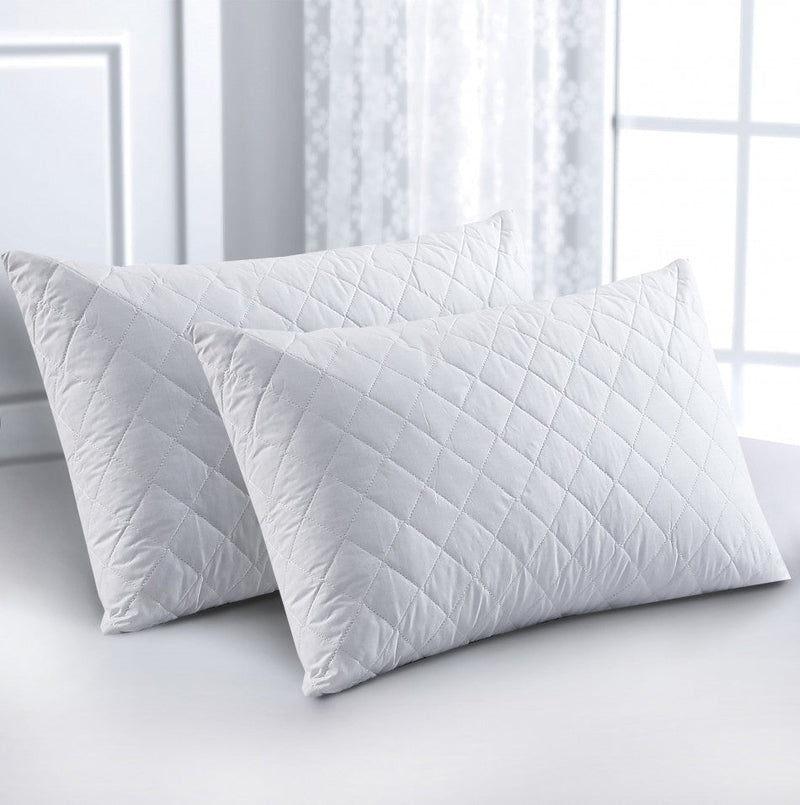 Elan Linen 100% Cotton Quilted Fully Fitted 50cm Deep King Single Size Waterproof Mattress Protector - Rivercity House & Home Co. (ABN 18 642 972 209) - Affordable Modern Furniture Australia