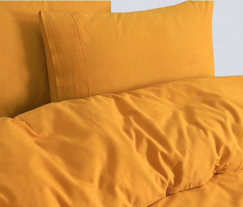 Elan Linen 100% Egyptian Cotton Vintage Washed 500TC Mustard Super King Quilt Cover Set - Occasions > Christmas - Rivercity House & Home Co. (ABN 18 642 972 209) - Affordable Modern Furniture Australia