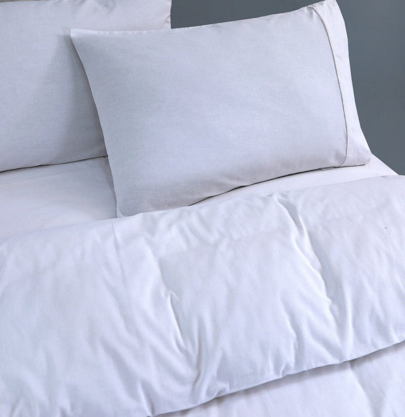 Elan Linen 100% Egyptian Cotton Vintage Washed 500TC White Queen Quilt Cover Set - Rivercity House & Home Co. (ABN 18 642 972 209) - Affordable Modern Furniture Australia