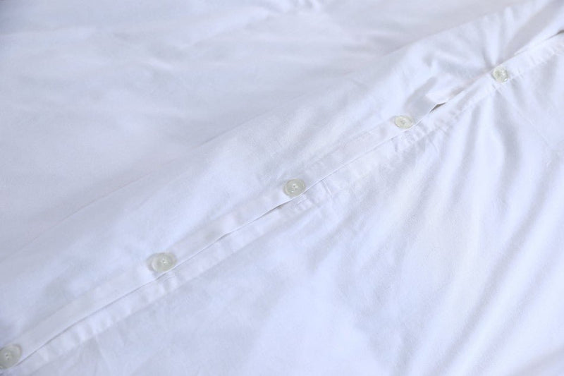 Elan Linen 100% Egyptian Cotton Vintage Washed 500TC White Single Quilt Cover Set - Rivercity House & Home Co. (ABN 18 642 972 209) - Affordable Modern Furniture Australia