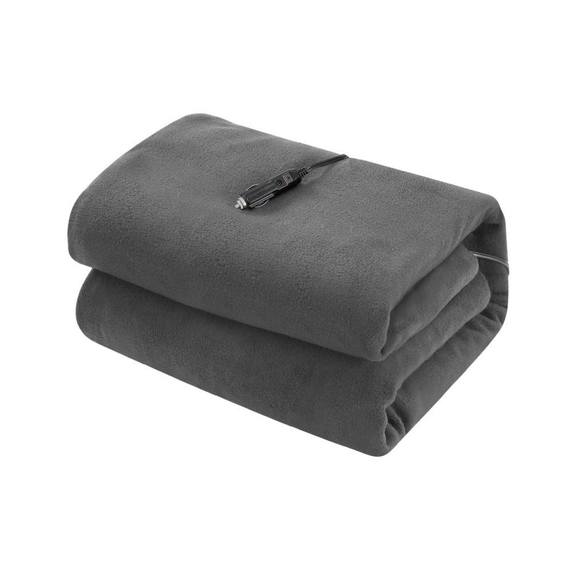 Electric Heated Blanket Car Throw Rug Grey - Home & Garden > Bedding - Rivercity House & Home Co. (ABN 18 642 972 209) - Affordable Modern Furniture Australia