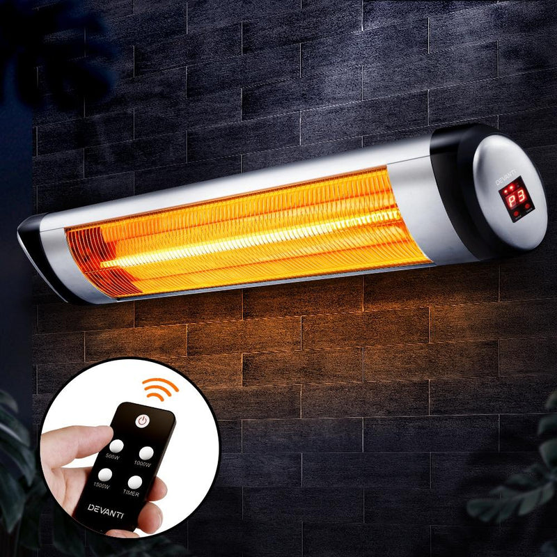 Electric Infrared Patio Heater 1500W - Rivercity House & Home Co. (ABN 18 642 972 209) - Affordable Modern Furniture Australia