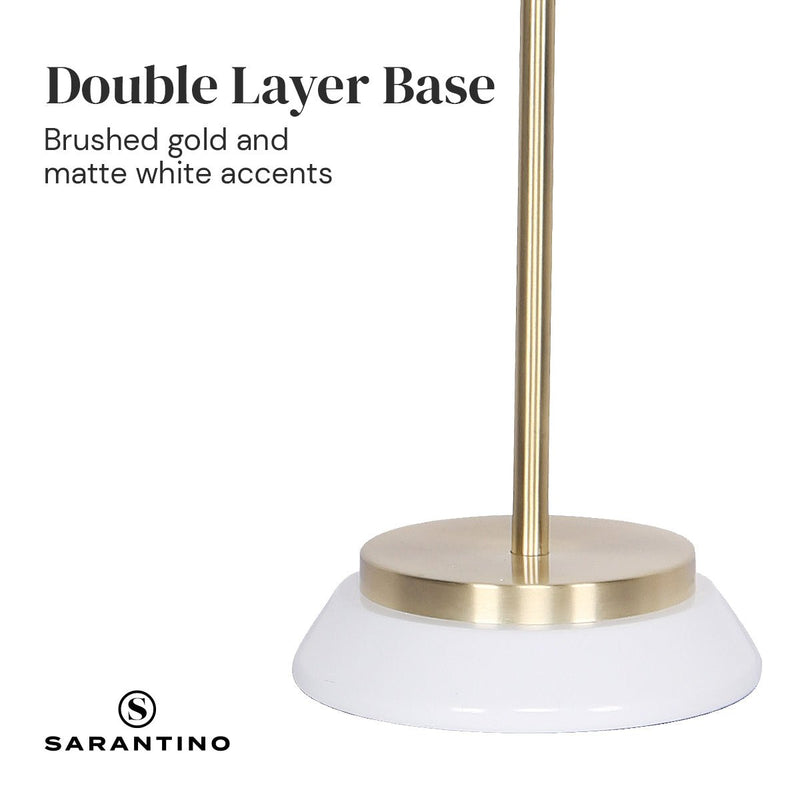 Electric Reading Light Table Lamp Brass Finish - White - Home & Garden > Lighting - Rivercity House & Home Co. (ABN 18 642 972 209) - Affordable Modern Furniture Australia