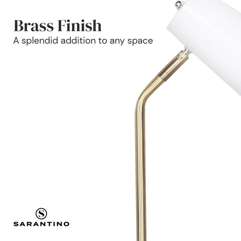 Electric Reading Light Table Lamp Brass Finish - White - Home & Garden > Lighting - Rivercity House & Home Co. (ABN 18 642 972 209) - Affordable Modern Furniture Australia