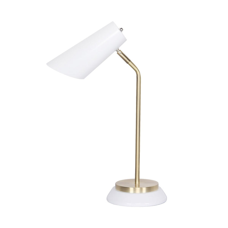 Electric Reading Light Table Lamp Brass Finish - White - Home & Garden > Lighting - Rivercity House & Home Co. (ABN 18 642 972 209) - Affordable Modern Furniture Australia