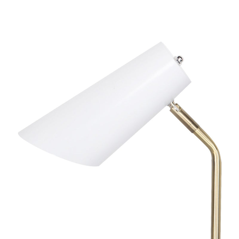 Electric Reading Light Table Lamp Brass Finish - White - Home & Garden > Lighting - Rivercity House & Home Co. (ABN 18 642 972 209) - Affordable Modern Furniture Australia