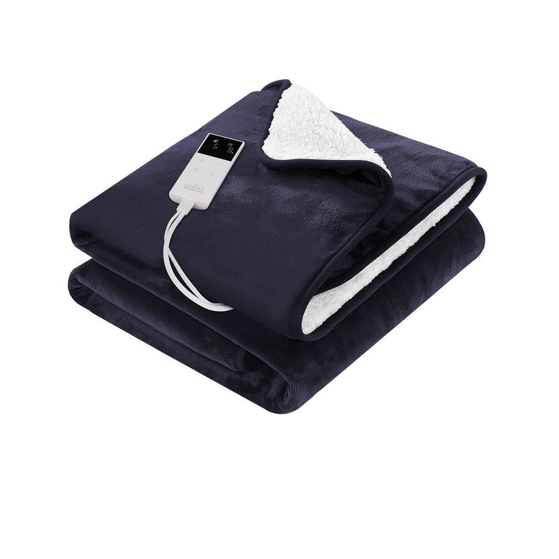 Electric Throw Rug Heated Blanket Fleece Charcoal - Home & Garden > Bedding - Rivercity House & Home Co. (ABN 18 642 972 209) - Affordable Modern Furniture Australia