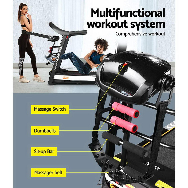 Electric Treadmill 450mm 18kmh 3.5HP Auto Incline Home Gym Machine - Rivercity House & Home Co. (ABN 18 642 972 209) - Affordable Modern Furniture Australia