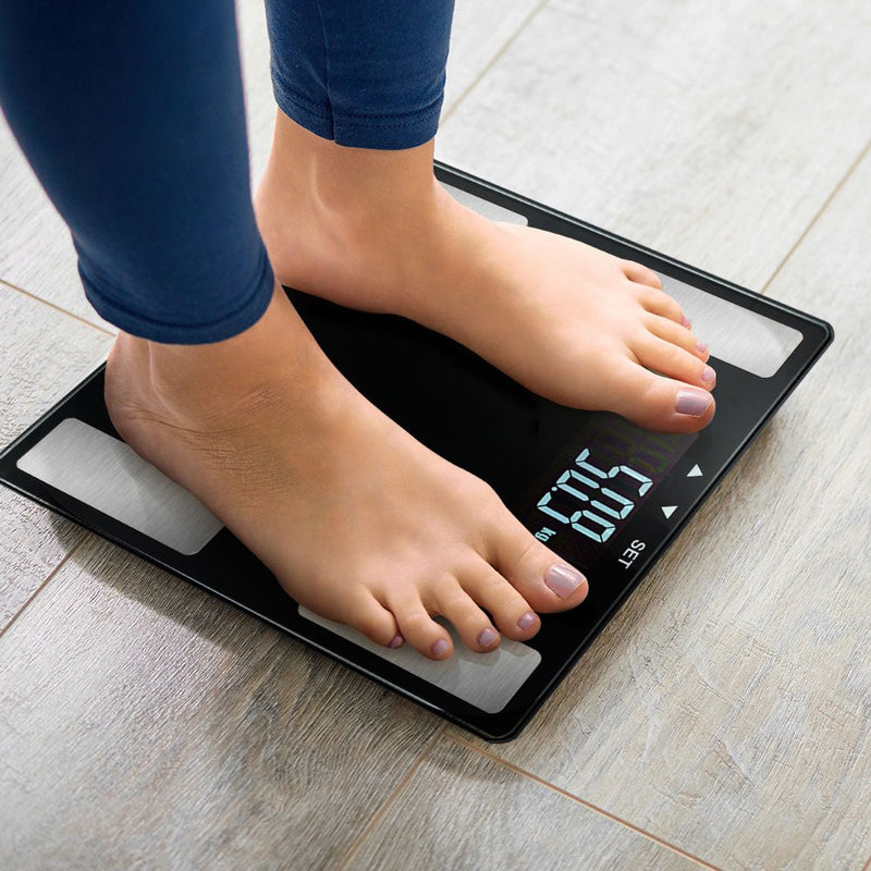 Electronic Digital Bathroom Scales Body Fat Scale Bluetooth Weight 180KG - Rivercity House & Home Co. (ABN 18 642 972 209) - Affordable Modern Furniture Australia