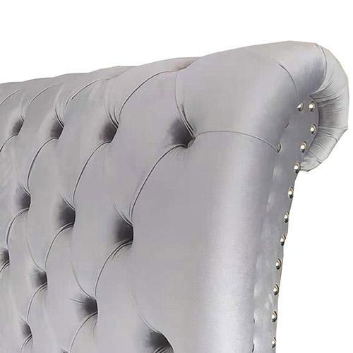Elsa Deluxe King Bed Frame Navy Grey - Furniture > Bedroom - Rivercity House & Home Co. (ABN 18 642 972 209) - Affordable Modern Furniture Australia