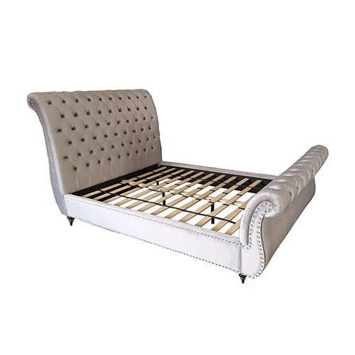 Elsa Deluxe Queen Bed Frame Navy Grey - Furniture > Bedroom - Rivercity House & Home Co. (ABN 18 642 972 209) - Affordable Modern Furniture Australia