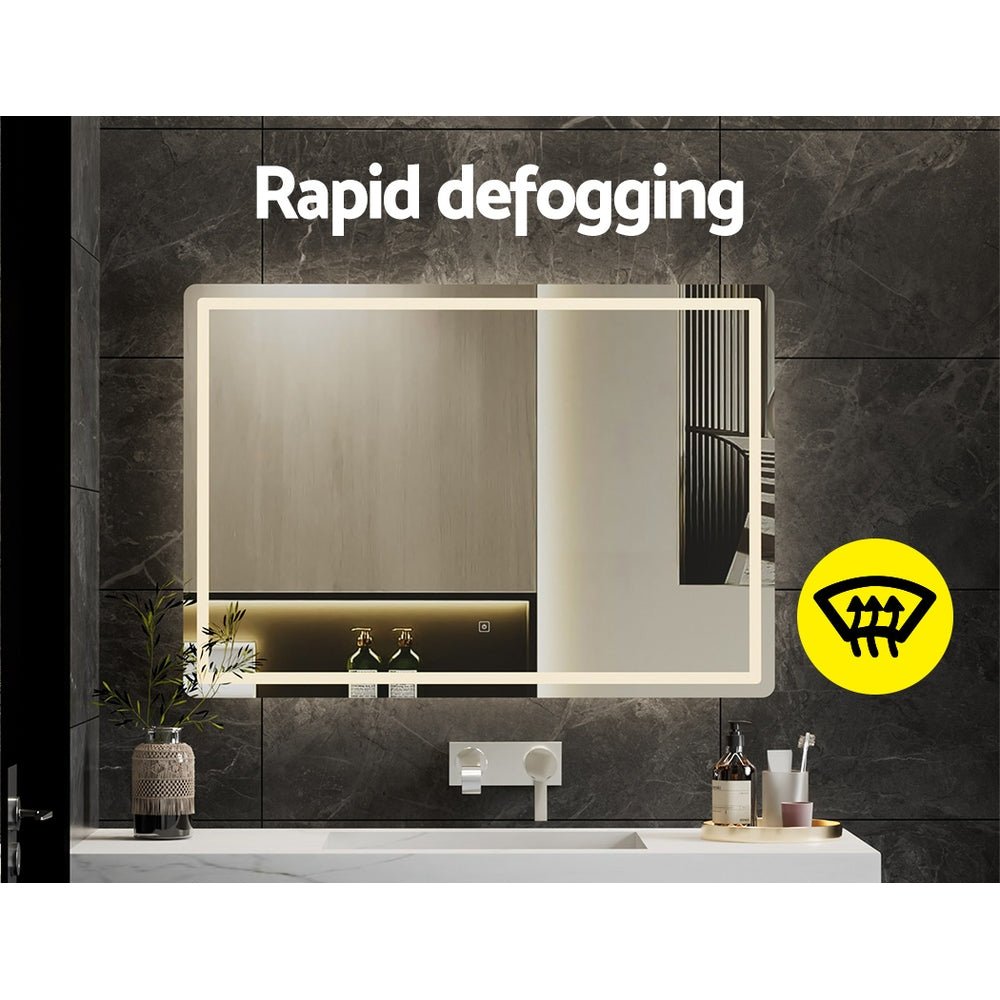 Wall Mirror 100X70CM with LED Light Bathroom Home Decor Rectangle - Health & Beauty > Makeup Mirrors - Rivercity House & Home Co. (ABN 18 642 972 209) - Affordable Modern Furniture Australia