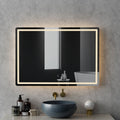 Wall Mirror 100X70CM with LED Light Bathroom Home Decor Rectangle