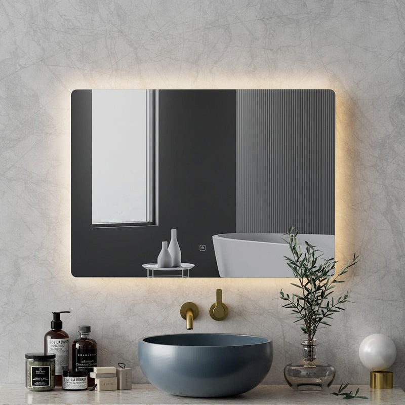 Embellir Wall Mirror 70X50cm with LED Light Bathroom Home Decor Round Rectangle - Health & Beauty > Makeup Mirrors - Rivercity House & Home Co. (ABN 18 642 972 209)