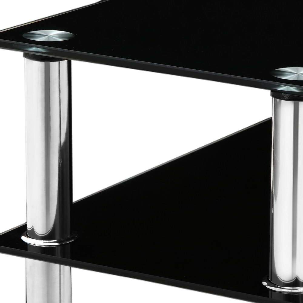 Entry Hall Console Table - Black & Silver - Rivercity House & Home Co. (ABN 18 642 972 209) - Affordable Modern Furniture Australia