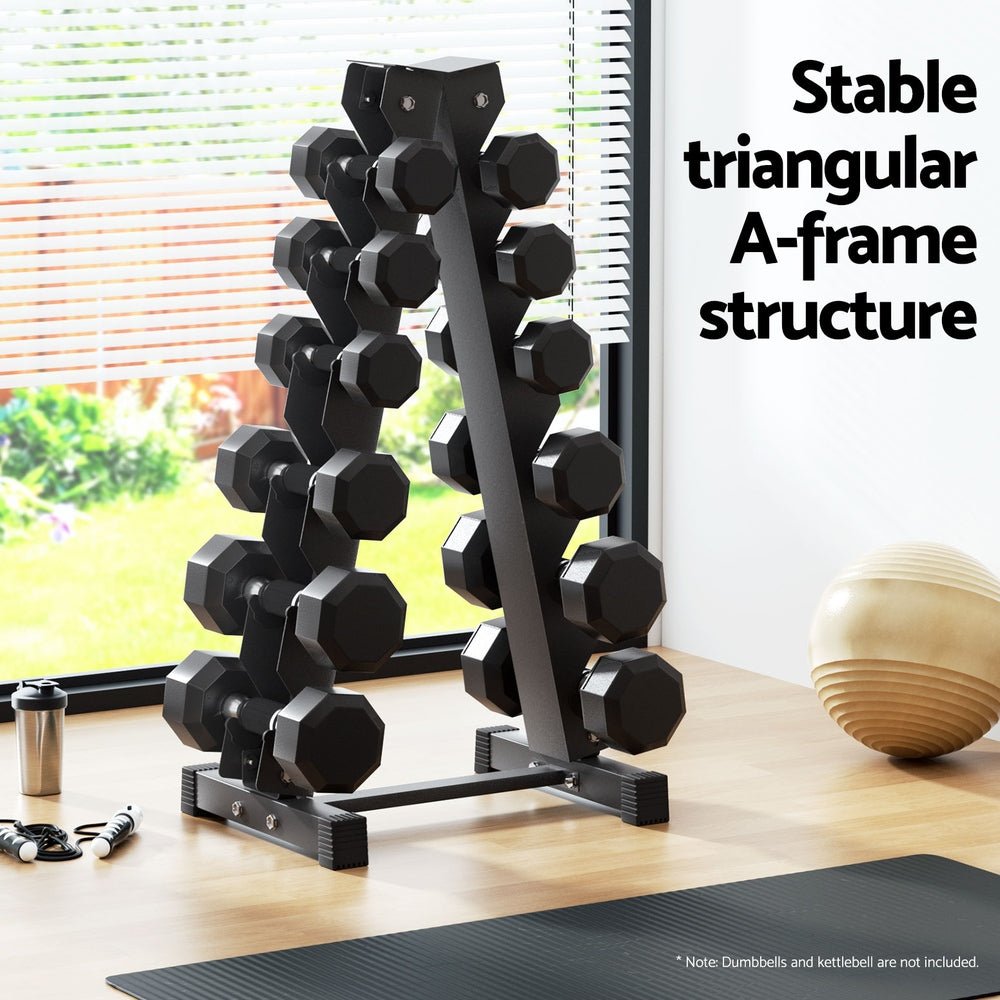 6 Tier Dumbbell Rack Home Gym Storage 200kg Capacity - Sports & Fitness > Exercise, Gym and Fitness - Rivercity House & Home Co. (ABN 18 642 972 209) - Affordable Modern Furniture Australia