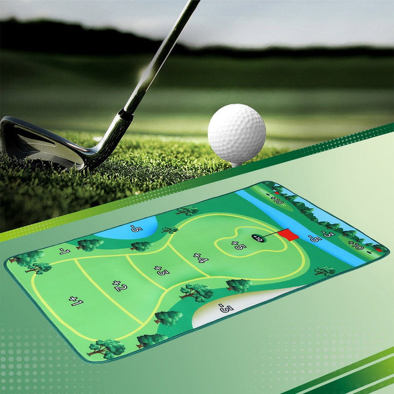 Golf Chipping Game Mat Indoor Outdoor Practice Training Aid Set - Sports & Fitness > Golf - Rivercity House & Home Co. (ABN 18 642 972 209) - Affordable Modern Furniture Australia