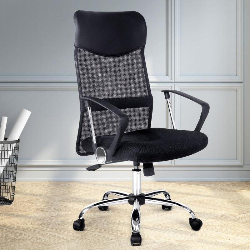 Executive High Back Office Chair (Black) - Furniture - Rivercity House & Home Co. (ABN 18 642 972 209) - Affordable Modern Furniture Australia