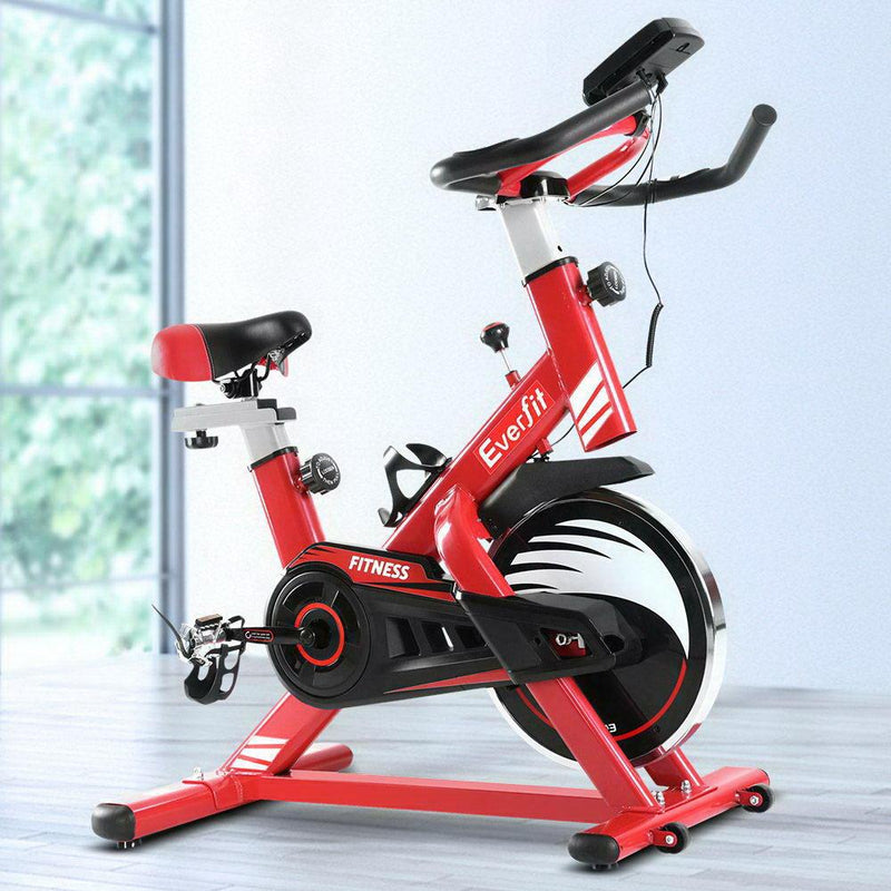 Exercise Spin Bike Cycling Fitness Commercial Home Workout Gym Equipment Red - Brand > Everfit - Rivercity House & Home Co. (ABN 18 642 972 209) - Affordable Modern Furniture Australia