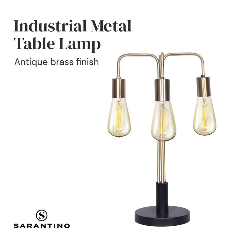 Exposed Bulb Industrial Table Lamp - Home & Garden > Lighting - Rivercity House & Home Co. (ABN 18 642 972 209) - Affordable Modern Furniture Australia