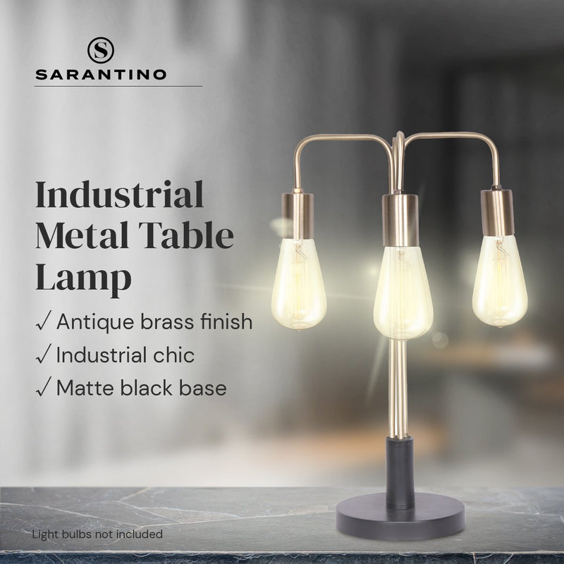 Exposed Bulb Industrial Table Lamp - Home & Garden > Lighting - Rivercity House & Home Co. (ABN 18 642 972 209) - Affordable Modern Furniture Australia