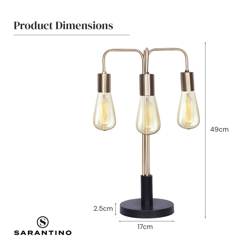 Exposed Bulb Industrial Table Lamp - Home & Garden > Lighting - Rivercity House & Home Co. (ABN 18 642 972 209) - Affordable Modern Furniture Australia