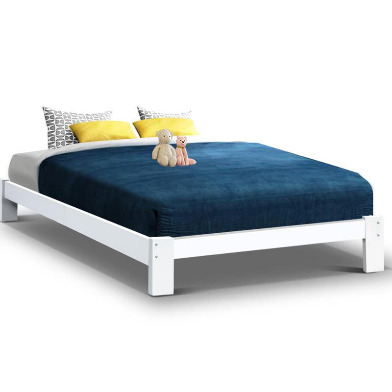 Fairy Wooden Double Bed Frame White - Furniture > Bedroom - Rivercity House And Home Co.