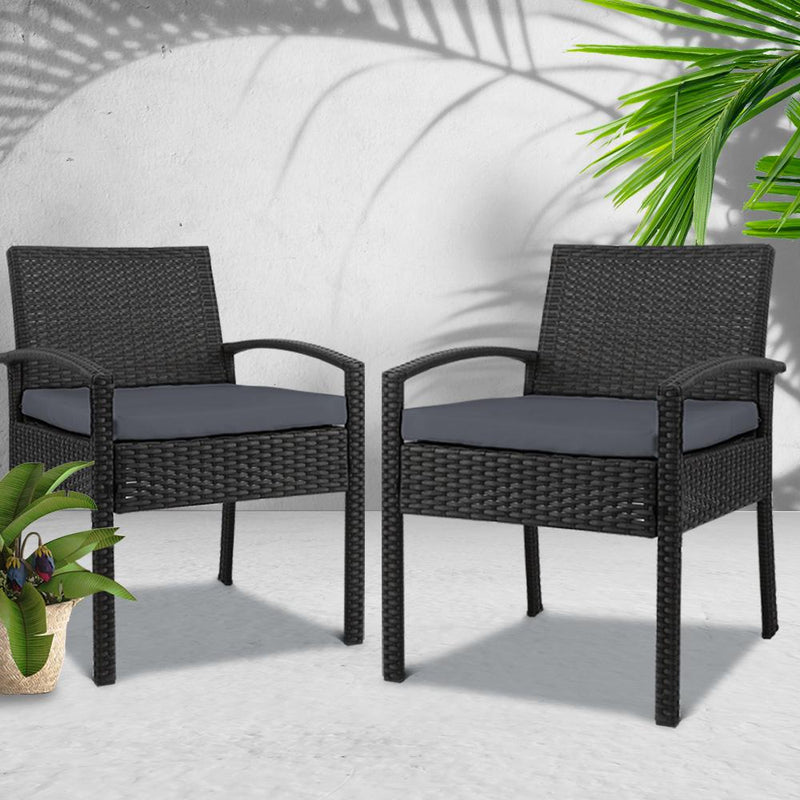Felix Outdoor Wicker Chairs (Twin Pack) - Furniture - Rivercity House & Home Co. (ABN 18 642 972 209) - Affordable Modern Furniture Australia