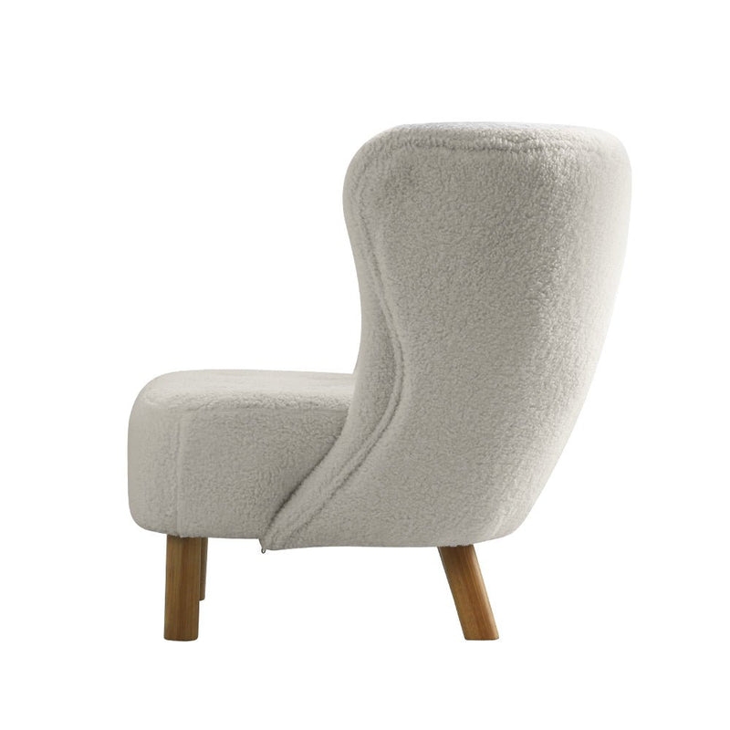 Felix Sherpa Accent Armchair - White - Furniture > Living Room - Rivercity House & Home Co. (ABN 18 642 972 209) - Affordable Modern Furniture Australia