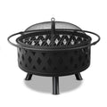 Fire Pit BBQ Charcoal Grill Ring Portable Outdoor Kitchen Fireplace 32Inch