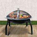 Fire Pit BBQ Charcoal Grill Smoker Portable Outdoor Camping Garden Pits 30Inch