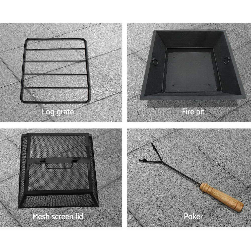 Fire Pit Outdoor Table Charcoal Garden Fireplace Backyard Firepit Heater - Rivercity House & Home Co. (ABN 18 642 972 209) - Affordable Modern Furniture Australia