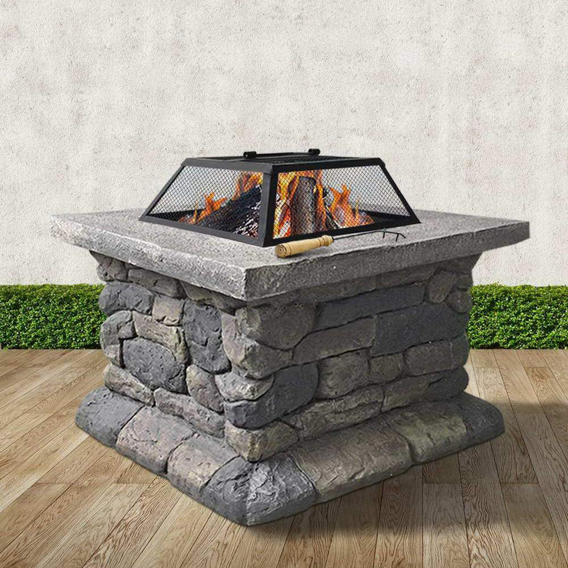 Fire Pit Outdoor Table Charcoal Garden Fireplace Backyard Firepit Heater - Rivercity House & Home Co. (ABN 18 642 972 209) - Affordable Modern Furniture Australia