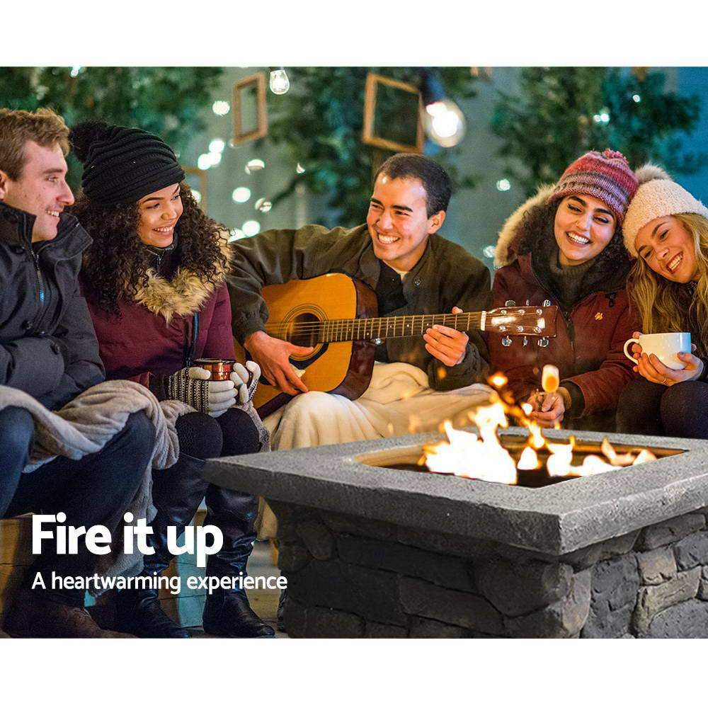 Fire Pit Outdoor Table Charcoal Garden Fireplace Backyard Firepit Heater - Rivercity House & Home Co. (ABN 18 642 972 209) - Affordable Modern Furniture Australia