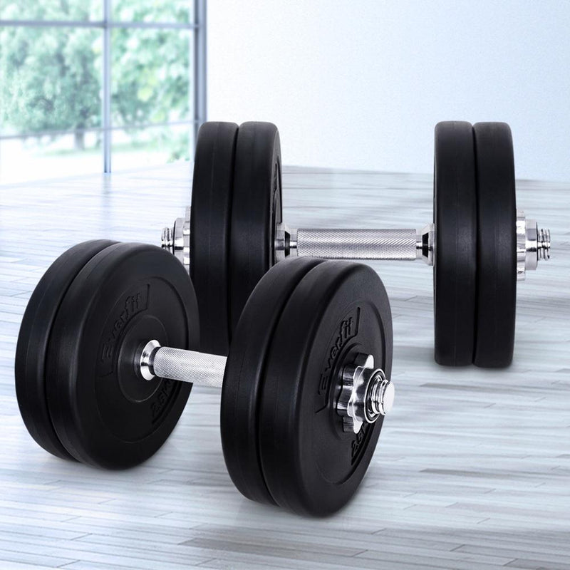 Fitness Gym Exercise Dumbbell Set 25kg - Sports & Fitness > Fitness Accessories - Rivercity House & Home Co. (ABN 18 642 972 209) - Affordable Modern Furniture Australia