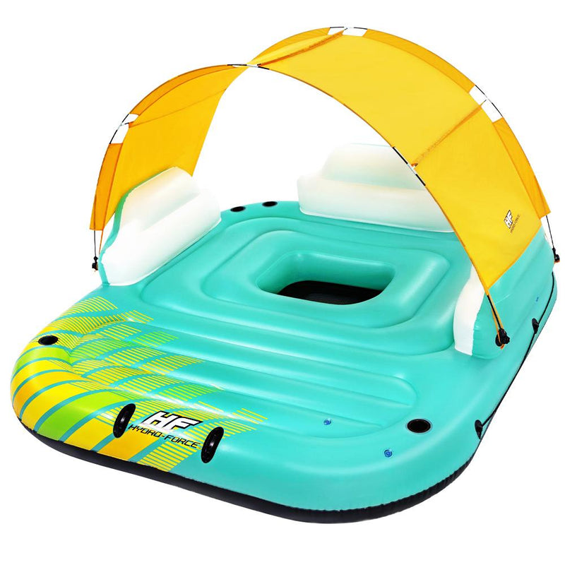 Float Inflatable Lounge Floats Raft Bed Pool Water Fun Sunshade Canopy - Home & Garden > Pool & Accessories - Rivercity House & Home Co. (ABN 18 642 972 209) - Affordable Modern Furniture Australia