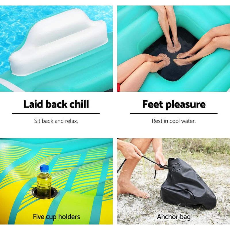 Float Inflatable Lounge Floats Raft Bed Pool Water Fun Sunshade Canopy - Home & Garden > Pool & Accessories - Rivercity House & Home Co. (ABN 18 642 972 209) - Affordable Modern Furniture Australia
