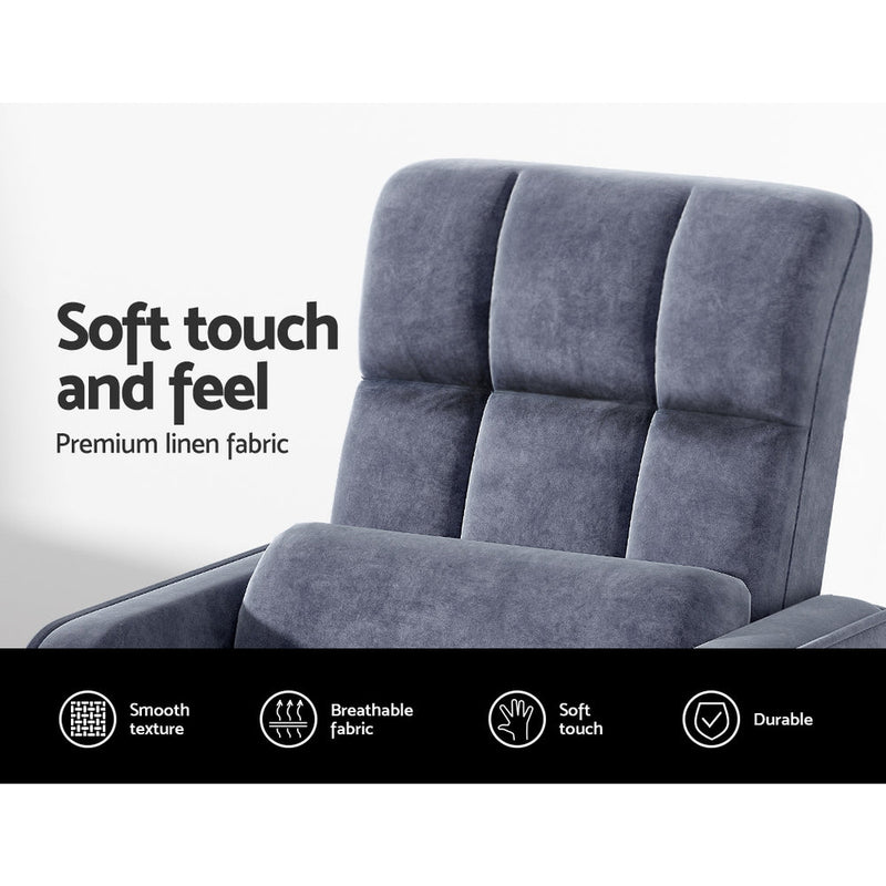 Floor Lounge Recliner Charcoal - Furniture > Living Room - Rivercity House & Home Co. (ABN 18 642 972 209) - Affordable Modern Furniture Australia