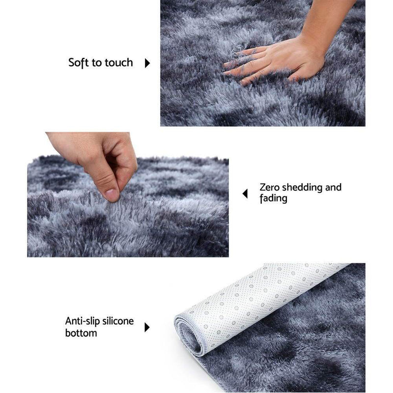 Floor Rug Large Shaggy Gradient Carpet 160cm x 230cm - Rivercity House & Home Co. (ABN 18 642 972 209) - Affordable Modern Furniture Australia