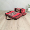 Foldable Meditation Cushion Brown with Seating Block Set Red Elephant