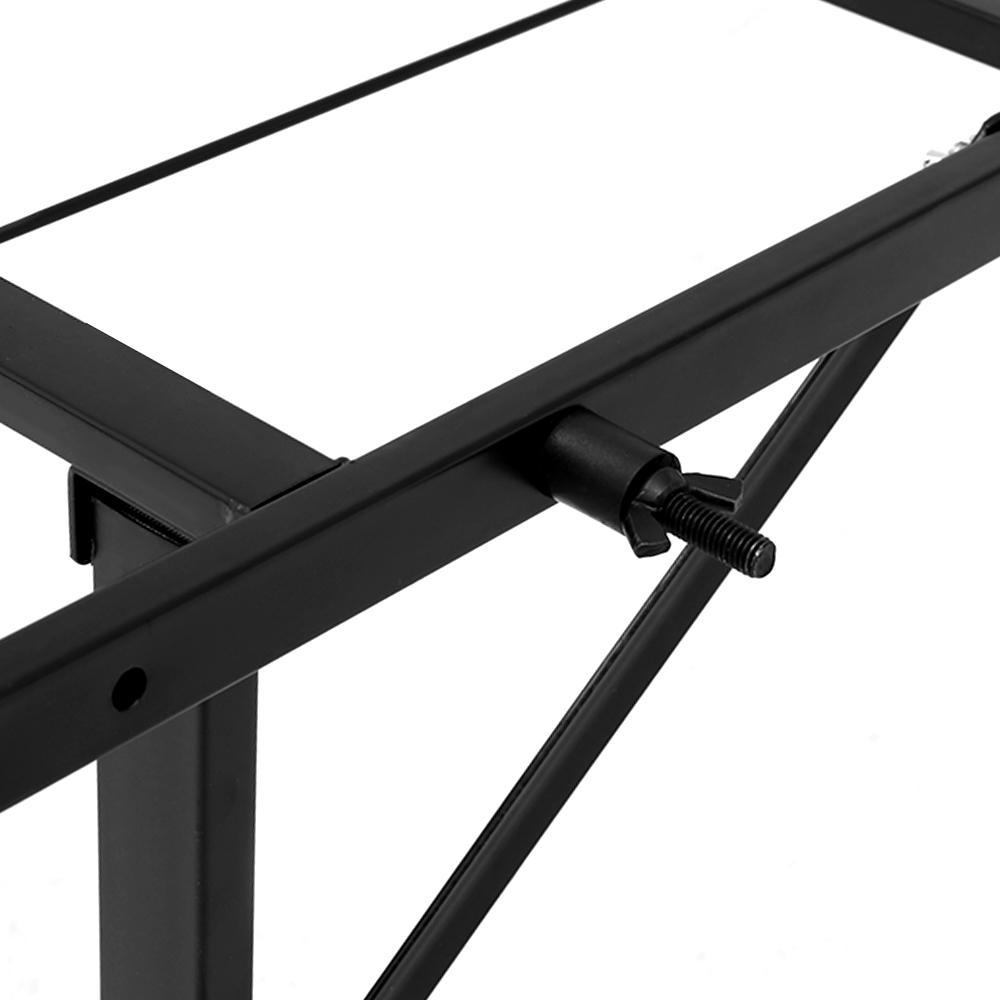 Foldable Metal King Single Bed Frame Black - Rivercity House & Home Co. (ABN 18 642 972 209) - Affordable Modern Furniture Australia