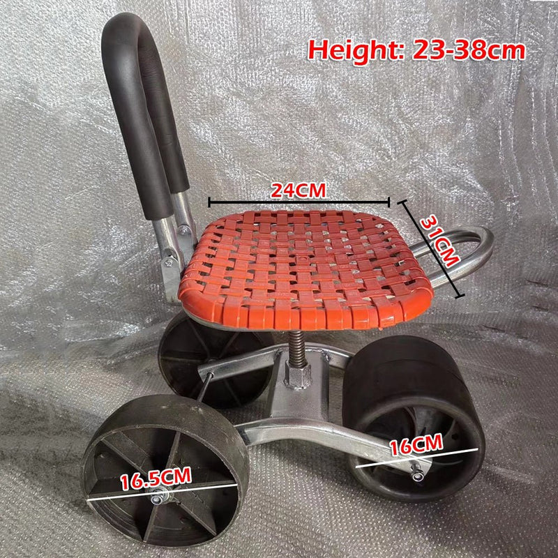 Folding Gardening Stool Seat W/ 3 Wheels Height Adjustable Portable Kneeling Pad - Home & Garden > Garden Tools - Rivercity House & Home Co. (ABN 18 642 972 209) - Affordable Modern Furniture Australia